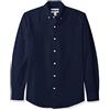Amazon Essentials Camicia Oxford a Maniche Lunghe da Uomo in 100% Cotone a Vestibilità Regolare, Blu Marino, XL