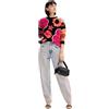 Desigual Maglione da Donna Flat Knit Thin Gauge, Felpa Donna, Nero, XXL