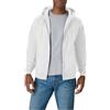 Hanes up, EcoSmart Fleece Full-Zip Hoodie for Men, Hooded Sweatshirt Felpa con Cappuccio, Bianco/Giardino opulento, S Uomo