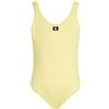 Calvin Klein Bambina Costume da Bagno Schiena Scoperta, Giallo (Elfin Yellow), 12-14 Anni