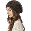 ZLYC Women Cotton Crochet Slouchy Beanie Hat Handmade Knit Summer Skull cap