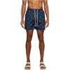 Urban Classics Pattern Swim Shorts Palm Uomo Bermuda Nero/Oliva 100% Poliestere