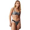 Calvin Klein Donna Top Bikini Bralette a Costine, Nero (Pvh Black), M