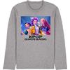 KPop Demon Hunters K-Pop Demon Hunters - Heroic Huntrix Huntr/X - Maglietta a Maniche Lunghe, Unisex, Colore Grigio Melange, Taglia M