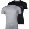 EMPORIO ARMANI T-Shirt Girocollo da Uomo con monogramma audace, Confezione da 2, Nera, XXL