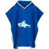 Playshoes Poncho in spugna per bambini, Asciugamano da accappatoio Unisex - Bambini e ragazzi, Hai, S (bis ca. 4 Jahre)