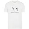 Armani Exchange Men's Slim Fit Mercerized Cotton Jersey AX Box Logo Tee, off White, M, Bianco Sporco, M