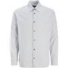 JACK & JONES Jprblabushwick - Maglietta Oxford L/S, Night Sky/Strisce: vestibilità Rilassata, L