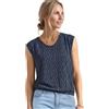 Street One 3231026 - Camicia da Donna con Spalle Scoperte, con Orlo Elastico (Confezione da 1), Blu (Ashen Blue), 46