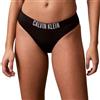 Calvin Klein Donna Slip Bikini con Fascia con Logo, Nero (Black), L