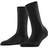 FALKE Family W So cotone sostenibile tinta unita 1 paio, Calzini Donna, Nero Black 3009, 39-42