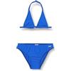 Haute pression Set Due Pezzi Ragazza Tinta Unita Bikini, Blu Elettrico, 14 Anni