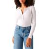 Levi's Camicia da Donna Dry Goods Vacationer LS Henley, Bianco., XS