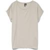 Vero Moda VMLAVA Plain SS Top Stripe GA, Farina d'avena/Strisce: Oro Lurex, S