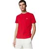 Brooks Brothers T-Shirt da Uomo a Maniche Corte in Cotone, Girocollo, con Logo, Rosso, M