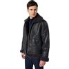 Schott NYC LC1259, Giacca di Pelle Uomo, Nero/Grigio (Black/Grey), S