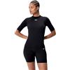 Speedo End+ Short Sleeve Top Rash Gaurd da Nuoto per Donna, Nero, S