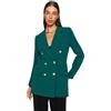 Trendyol Donna Dritto Manica Lunga Oversize Giacca Blazer, Verde Smeraldo, 40