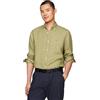Tommy Hilfiger Camicia Uomo Camicia in Lino, Verde (Faded Olive), XS