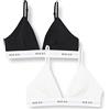 Nur Die Reggiseno Morbido, Confezione da 2 Pezzi Intimo, Nero/Bianco, 40-42 Donna