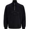 JACK & JONES Jorbleecker Branding Sweat High Neck BF, Nero, M
