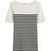 Marc O'Polo Marc OߴPolo Donna T-shirt in cotone bio a righe, Multicolore (Multi), XS