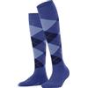 Burlington Marylebone W Kh lana al ginocchio fantasia 1 paio, Calzini lunghi Donna, Blu River Blue 6551, 36-41