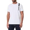 Replay Maglietta da Uomo a Maniche Corte con Branding, Bianco 001 (Bianco), S