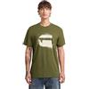 G-STAR Spray G Logo R T T-Shirt, Verde (Shadow Olive D26833-d101-b230), L Uomo