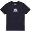 Alpha Industries Maglietta Basic T ML da Uomo Rep.Blue