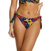 SANS COMPLEXE Island Dream Costume da Bagno, Mutandine a Vita Bassa, Florale Noir, 42-44 Donna