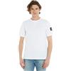 Calvin Klein Uomo T-Shirt Maniche Corte Regular Tee con Etichetta con Logo, Bianco (Bright White), M