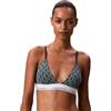 Calvin Klein Donna Reggiseno a Triangolo Lightly Lined con Fascia con Logo, Verde (Bijou Modern Emblem Outline+Stratif), S