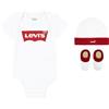 Levi's Classic Batwing Infant Hat Bodysuit Bootie Set 3pc Tutina per bambino e neonato Unisex - Bimbi 0-24