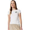 Armani Exchange Short Sleeve Side Gold Logo Print Slim Fit T-Shirt Donna (Pacco da 1)