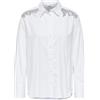 ONLY Onloregon Leana Life LS Embeli - Maglietta Wvn, Bianco, L