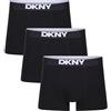 DKNY Boxer Uomo| Tessuto Ultra Morbido in Misto Modal e Cotone con Fascia in Microfibra Elasticizzata in Vita | Intimo Comodo e Elastico - Confezione Multipla da 3
