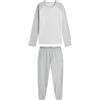 Tommy Hilfiger Uomo Set Pigiama Jersey Pj Set Cuffed Lungo, Grigio (Light Grey Heather), XXL