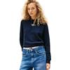 Tommy Jeans Tjw Reg Ess Logo 2 Hoodie Ext Dw0Dw20943, Felpa con Cappuccio, Donna, Blu (Dark Night Navy), XL