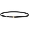 Calvin Klein Donna Cintura Buckle 1,5 cm Stretta, Nero (Black/Antique Light Gold), 110 cm