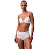 Calvin Klein Donna Reggiseno a Mezza Coppa Lightly Lined con Fascia con Logo, Bianco (White), 32B
