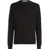 Calvin Klein Uomo Maglietta Maniche Lunghe Badge Waffle in Cotone