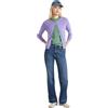United Colors of Benetton Maglia Coreana M/L 1091d5558, Maglione Cardigan Donna, Pervinca 1w6, XXS