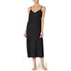 Amazon Essentials Camicia da Notte Midi da Donna, in Morbido Raso, Senza Maniche, Nera, L