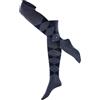Burlington Marylebone W Ok lana sopra il ginocchio fantasia 1 paio, Parigine Donna, Blu Dark Blue Melange 6688, 36-41