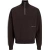JACK & JONES Jorvesterbro Knit Half Zip Maglione da Uomo, Torta al Cioccolato, M