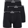 Hugo Boss Boss 3-Pack Cotton Boxer Brief Corti, Nero Mezzanotte, M (Pacco da 3) Uomo