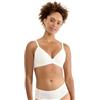 Sloggi Zero Feel Pure The Push Up Reggiseno, Bianco Seta, L Donna