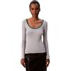 Calvin Klein 8719965074583 LS Color Blocked Cotton Sweater Lv044d360g Maglioni, Verde (Islander), M Donna, Verde (Islander), M