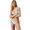 Calvin Klein Donna Slip Bikini Allacciatura Laterale String Side Tie con Etichetta con Logo, Blu (Sail Aqua), 1XL
